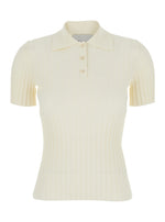 Off White Shirt Collar Polo 1