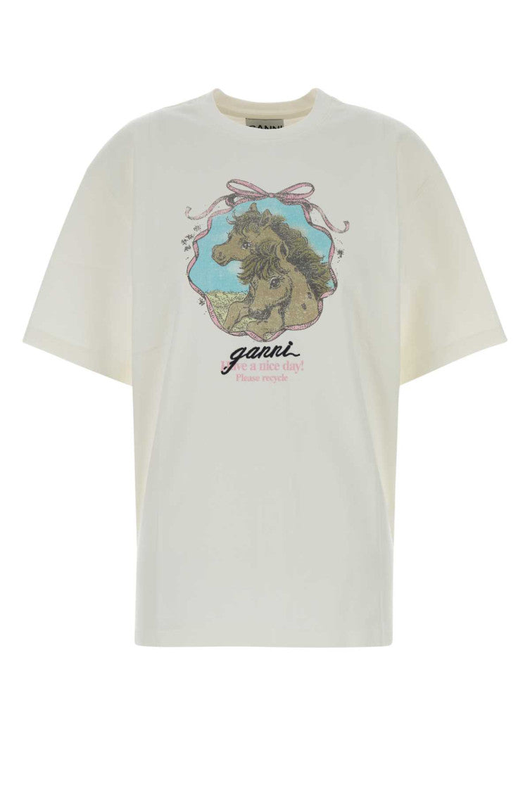 Off White Round Neck T-Shirt 1