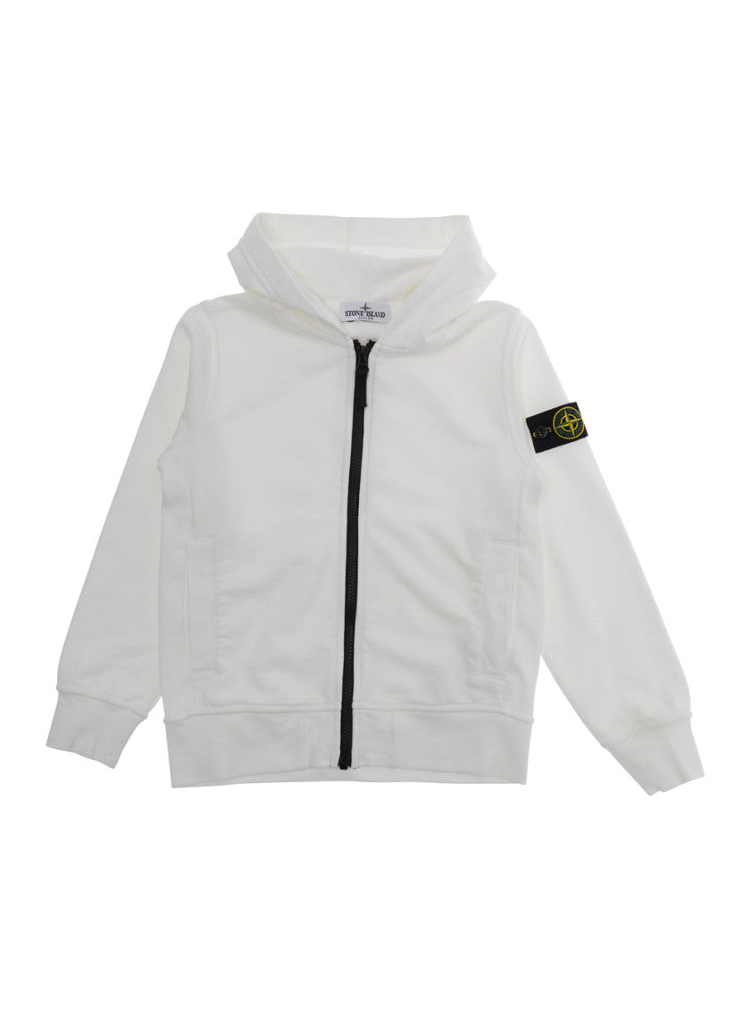 Kids White Cotton Hoodie 1