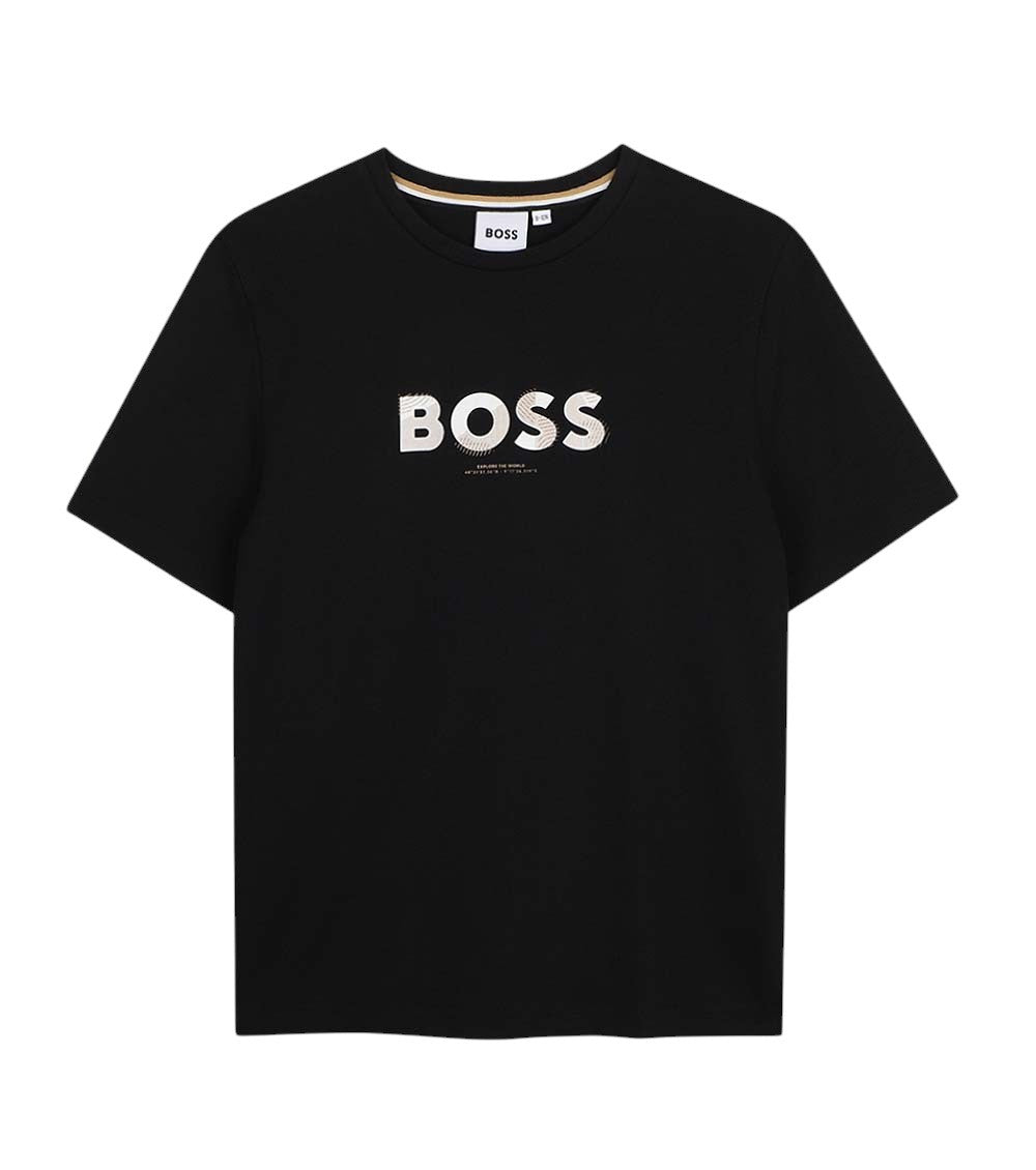 Boys Black Logo Shirt 1
