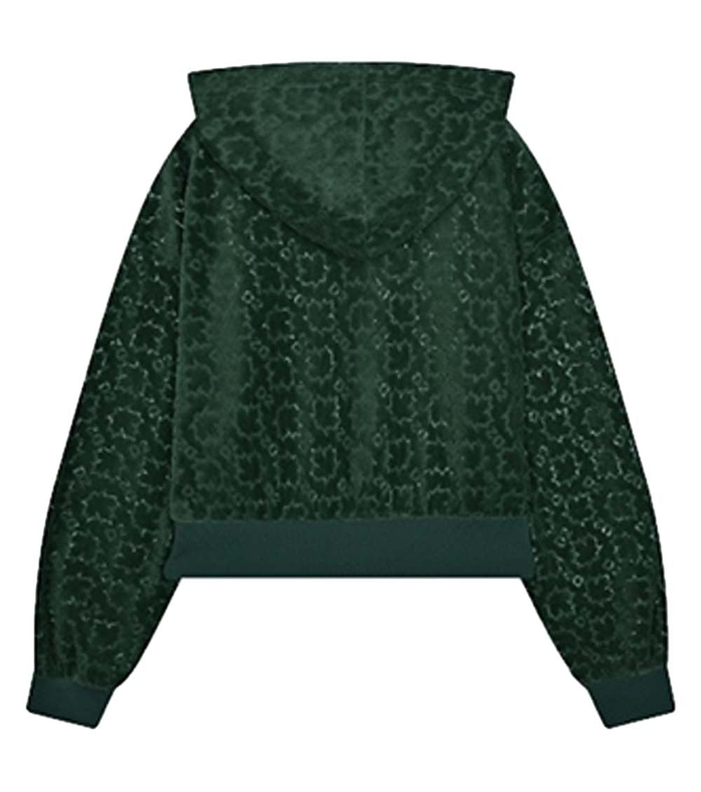 Girls Dark Green Logo Hoodie 2