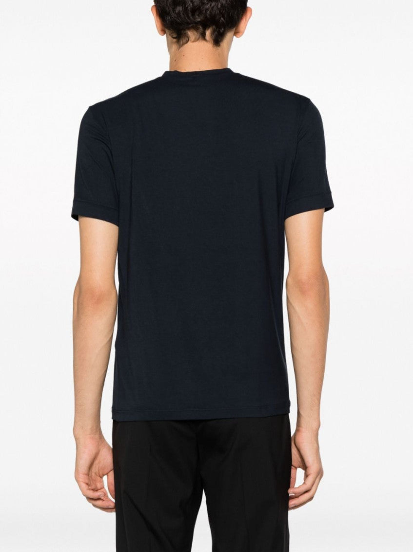 Navy Blue Cotton T-shirt 4