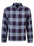 Navy Blue Check Overshirt 1