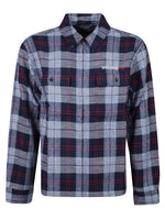 Navy Blue Check Overshirt 1