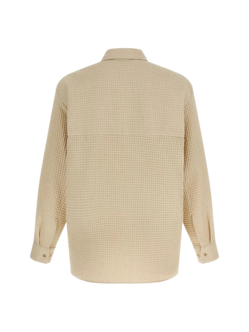 Ivory Waffle Shirt 2