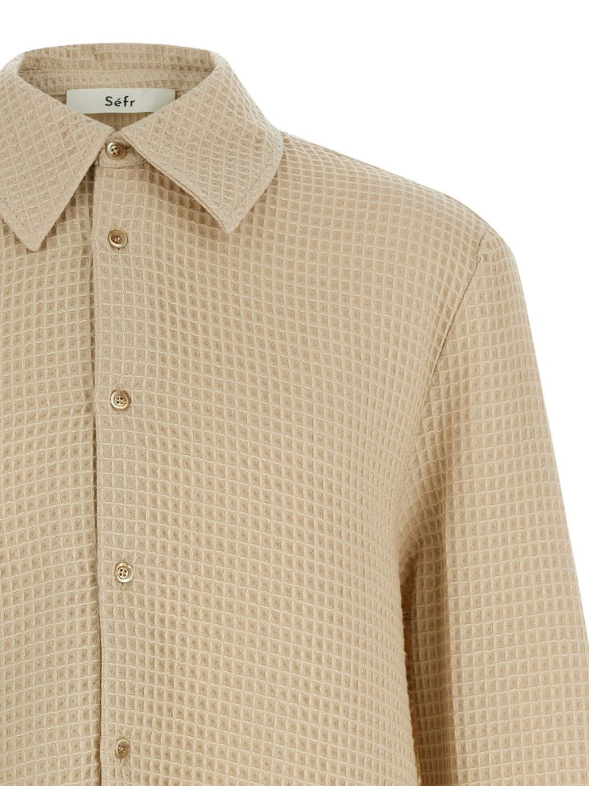 Ivory Waffle Shirt 3