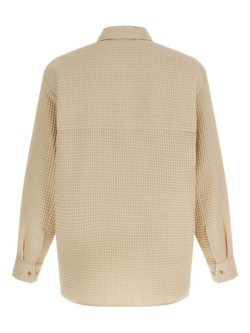 Ivory Waffle Shirt 5