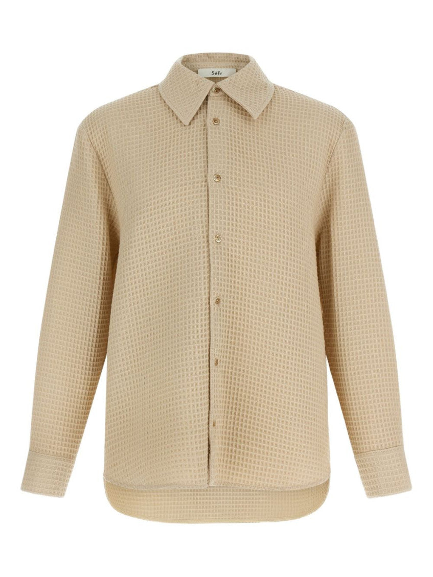 Ivory Waffle Shirt 6