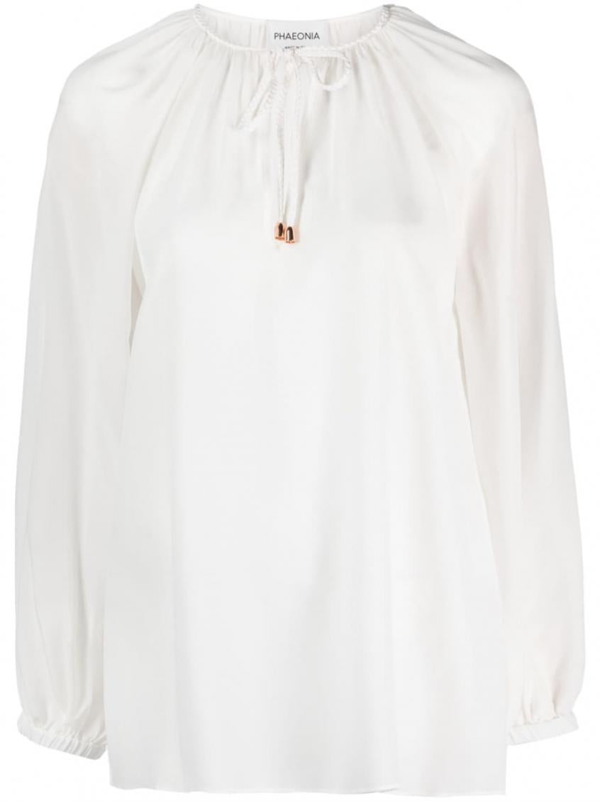 White Anita Blouse Top 2