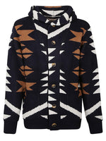 Black Ethnic Print Cardigan 1