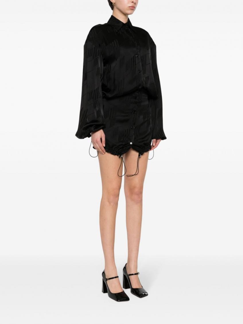 Black Logo Mini Dress 4