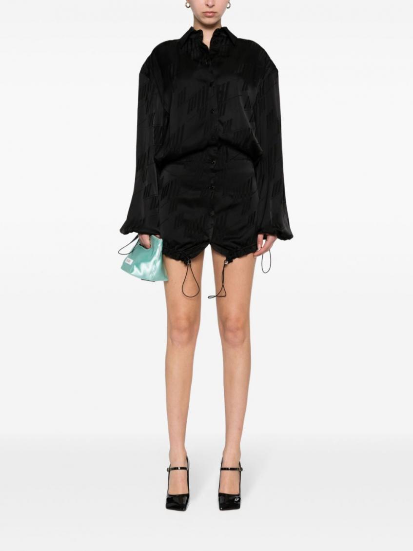 Black Logo Mini Dress 5