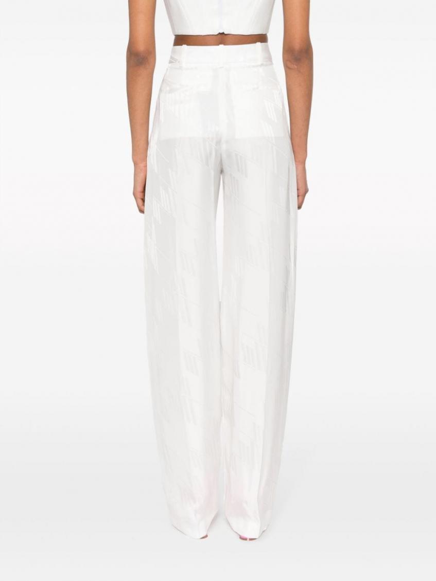White Logo Trousers 3