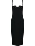 Black Rhinestones Embellished Mini Dress 1