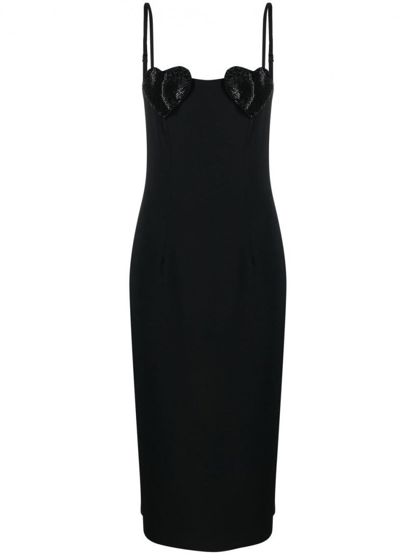 Black Rhinestones Embellished Mini Dress 2