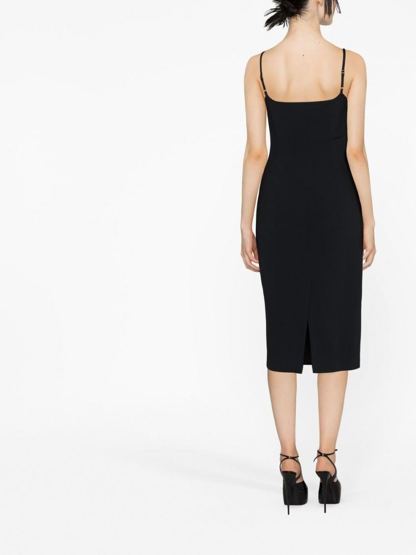 Black Rhinestones Embellished Mini Dress 3
