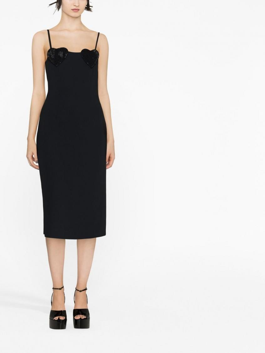 Black Rhinestones Embellished Mini Dress 4