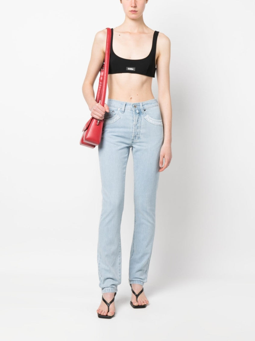 Sky Blue Patchwork Organic Cotton Jeans 4