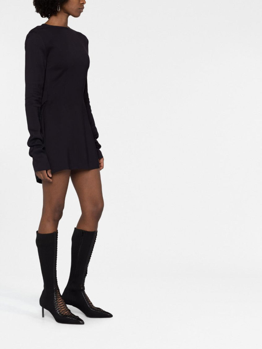 Black Flounced Mini Dress 4