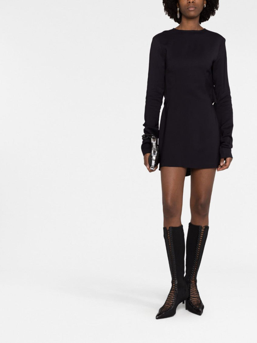Black Flounced Mini Dress 6