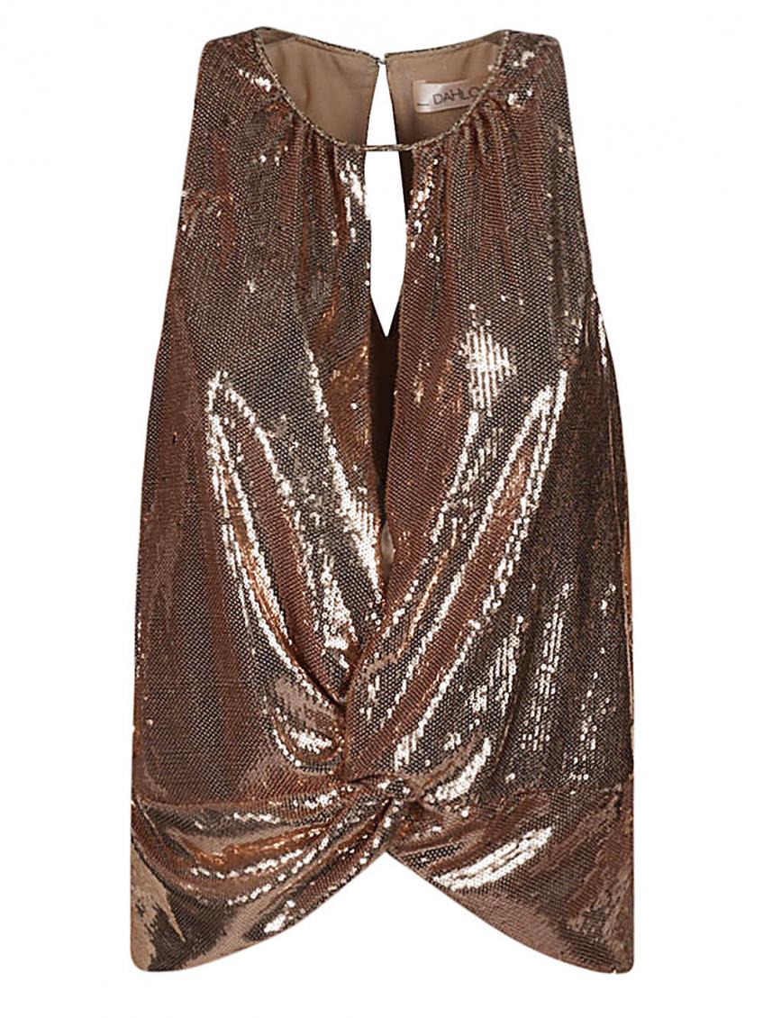 Golden Golden Sequin Cropped Top 1