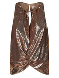Golden Golden Sequin Cropped Top 1