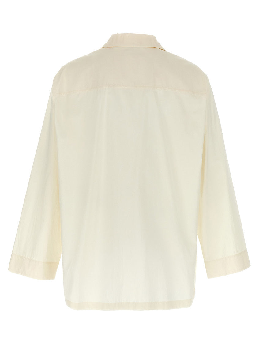 White Logo Embroidery Shirt 2