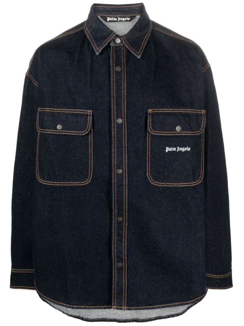 Navy Blue Denim Shirt 1