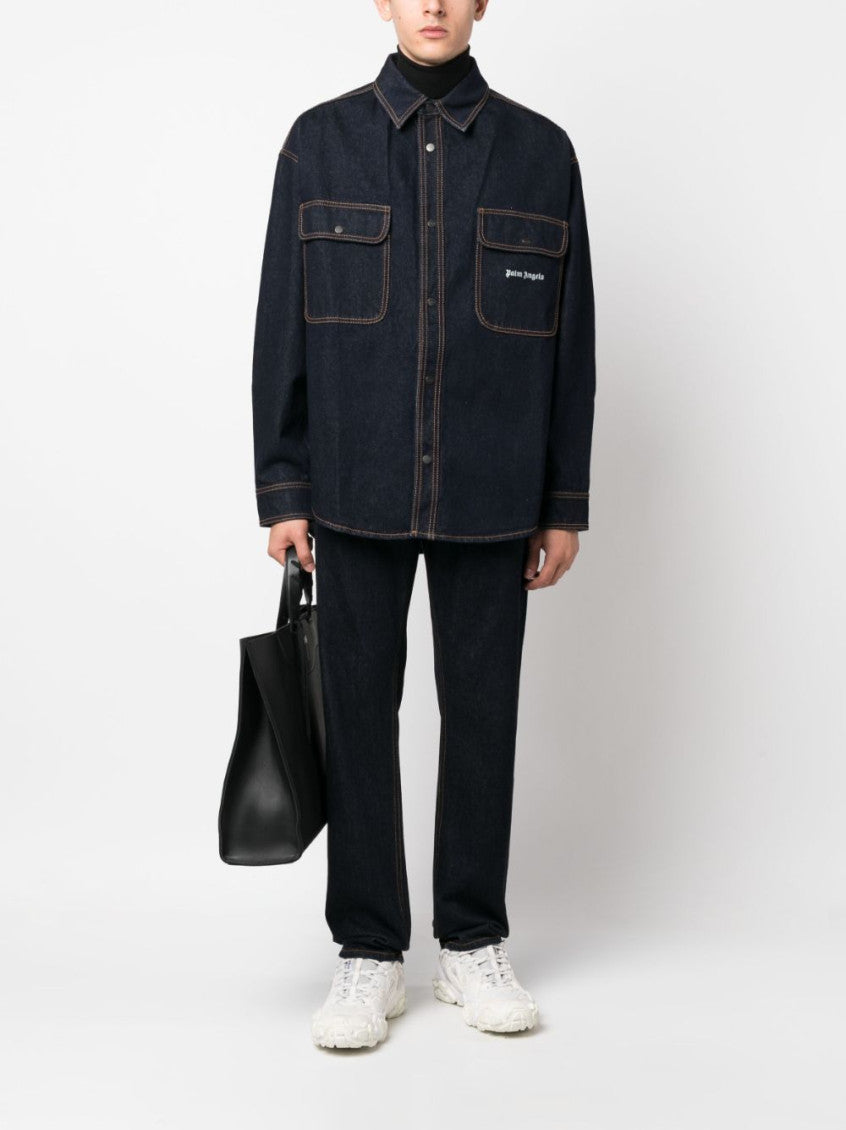 Navy Blue Denim Shirt 2