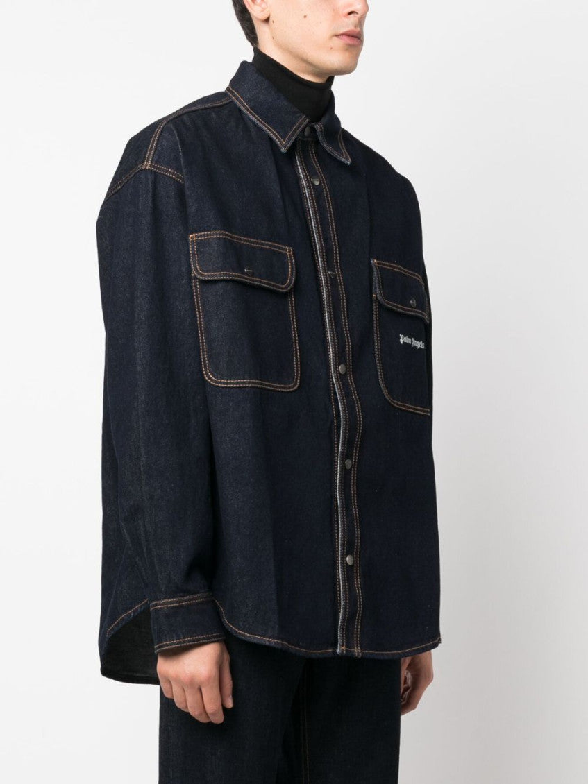 Navy Blue Denim Shirt 4