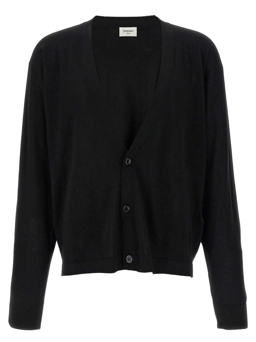 Black Wool Cardigan 1