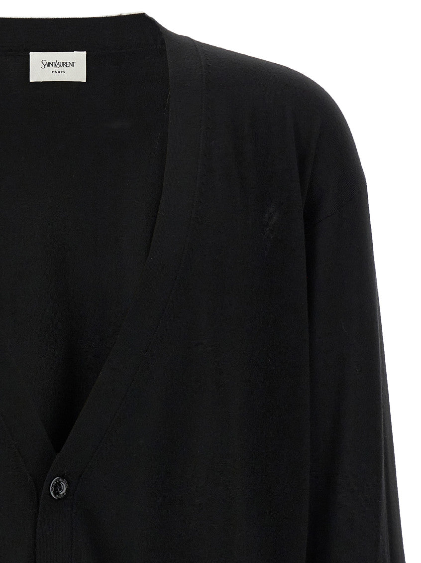 Black Wool Cardigan 3