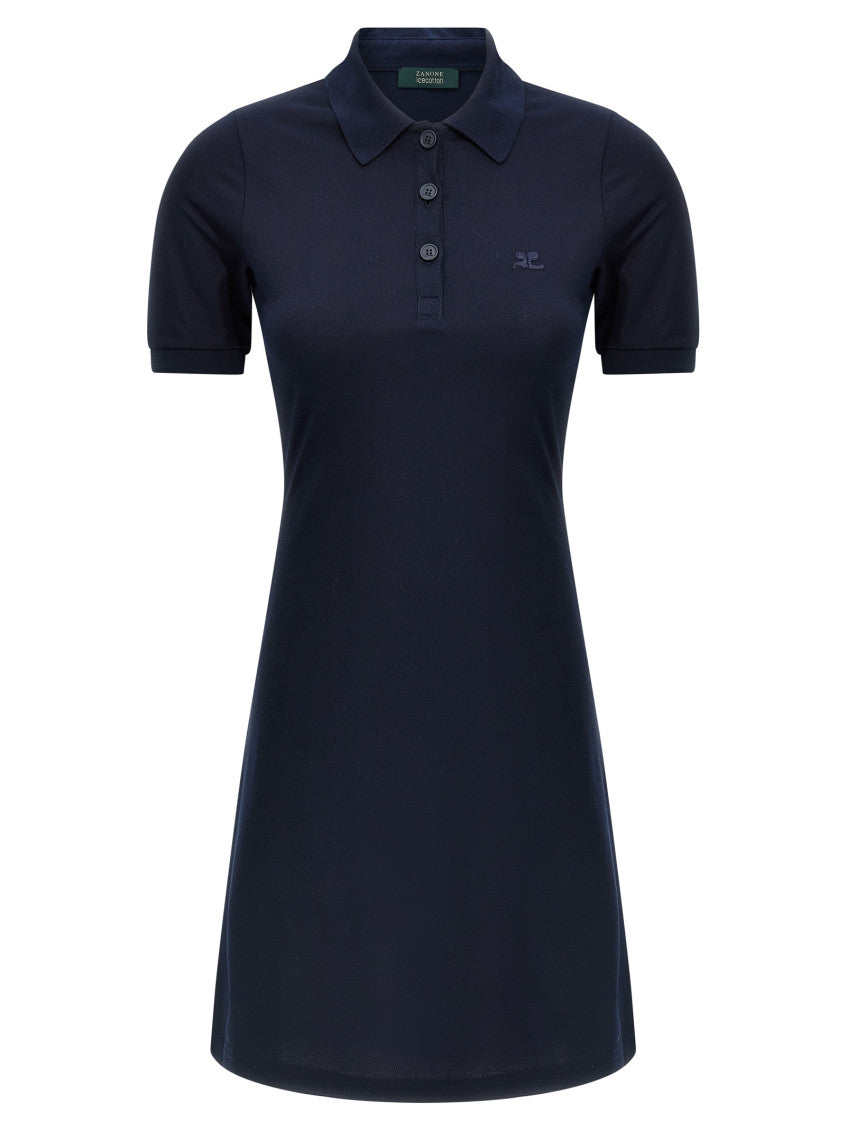 Blue Pique Polo Dress 1