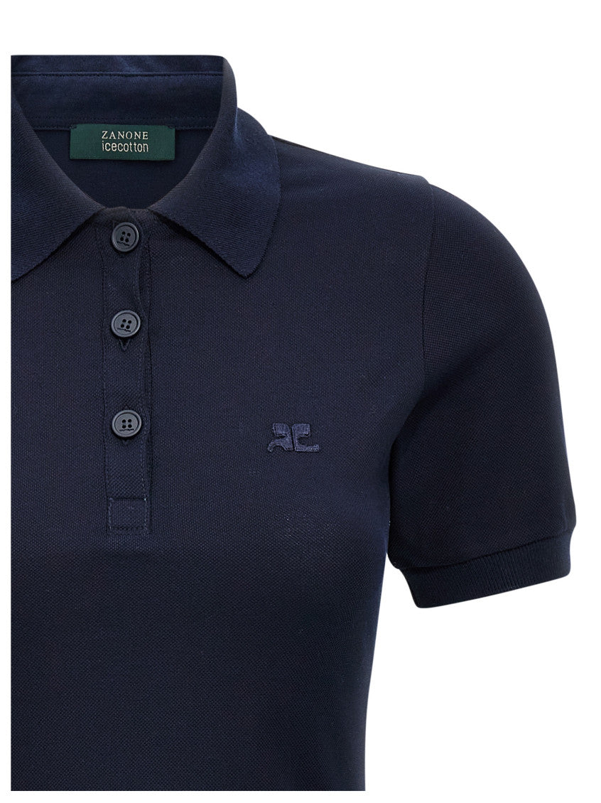Blue Pique Polo Dress 3