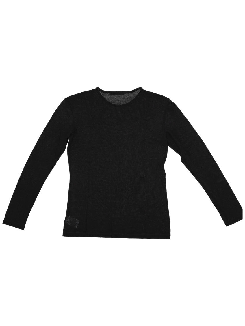 Black long sleeve jersey t-shirt 2