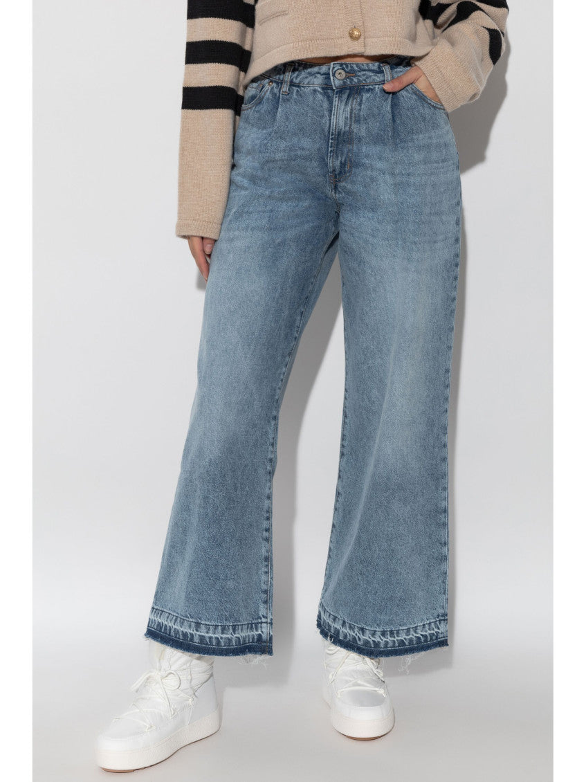 Blue Wide-leg Jeans 3