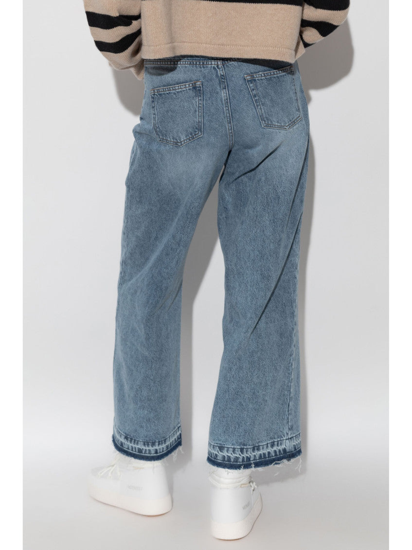 Blue Wide-leg Jeans 4