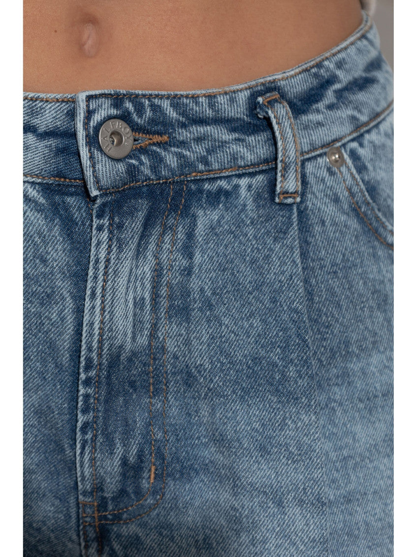 Blue Wide-leg Jeans 5
