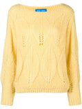 Yellow M.I.H. Lacey Leaf Knit Sweater 1