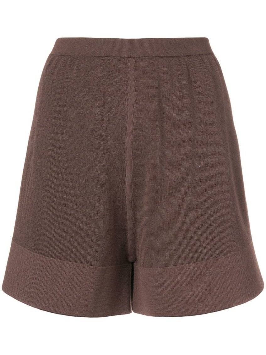 Brown Knitted Shorts 1