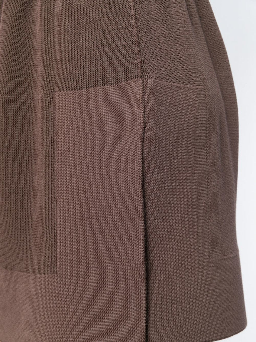 Brown Knitted Shorts 2