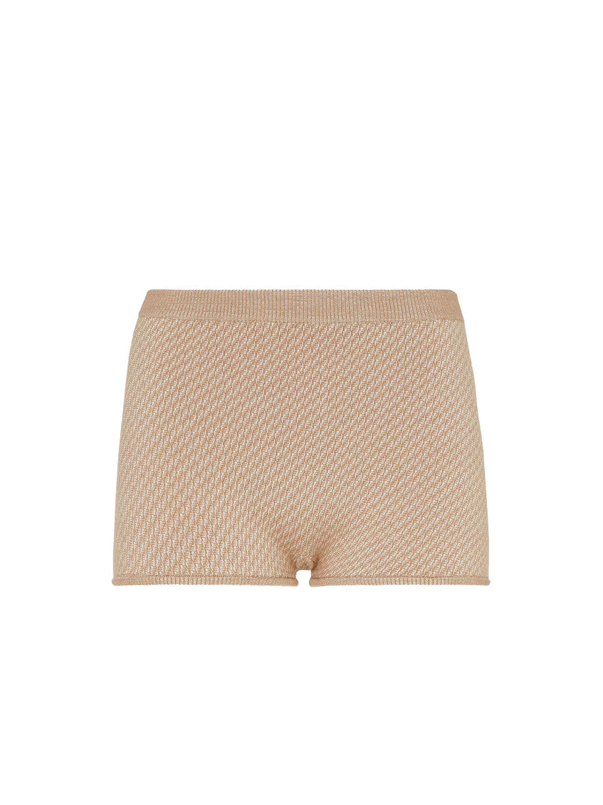 Beige FF wool shorts 1