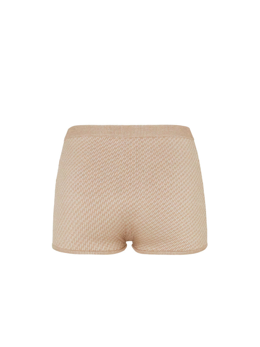 Beige FF wool shorts 2
