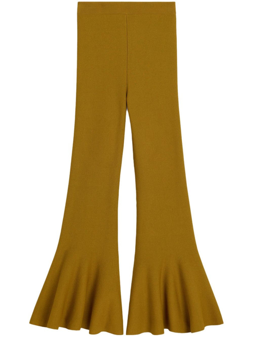 Green Godet Trousers 1
