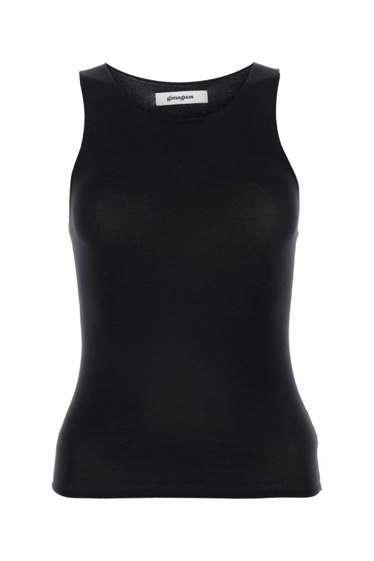 Black nylon Galu tank top 1