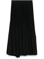 Black Pleated Midi Skirt 1