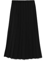 Black Pleated Midi Skirt 1