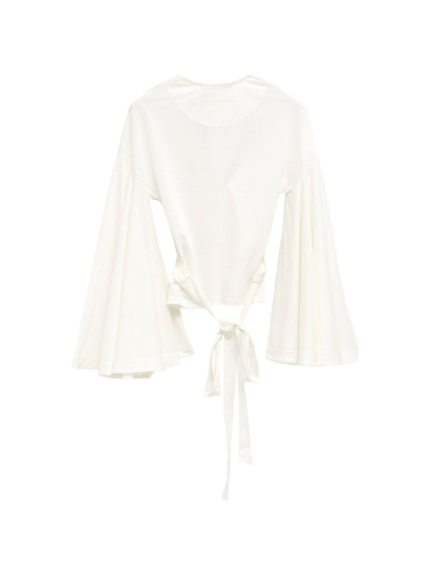 White Wrapped Tie Fastening Top 2