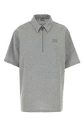 Grey Shirt Collar Oversize Polo Shirt 1
