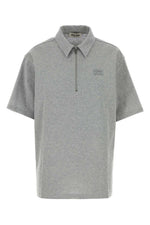 Grey Shirt Collar Oversize Polo Shirt 1